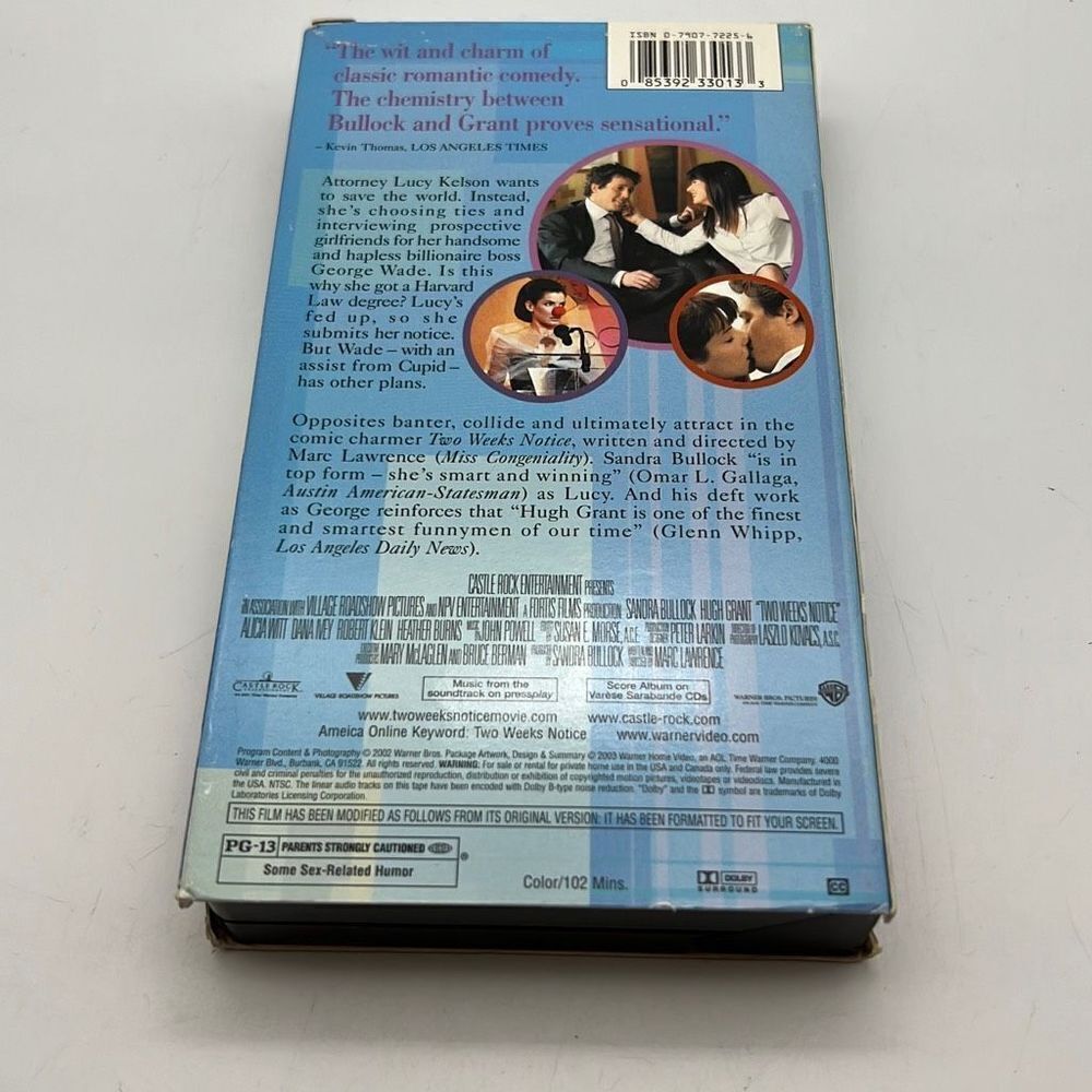 Two Weeks Notice (VHS, 2002) - Picture 2 of 3